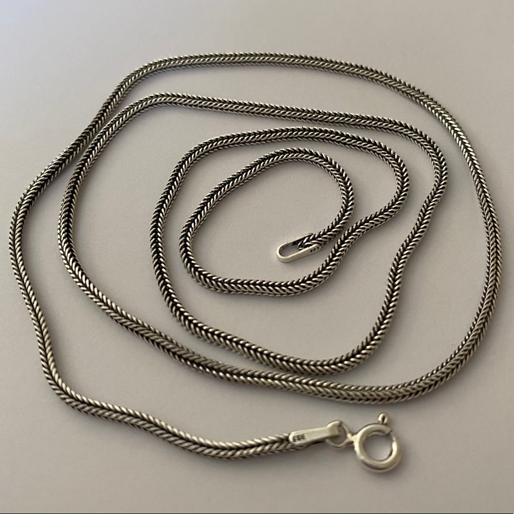 Unisex 925 silver 19.5” chain necklace - Picture 10 of 10